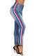 Rainbow Racer Striped Blue Skinny Jeans