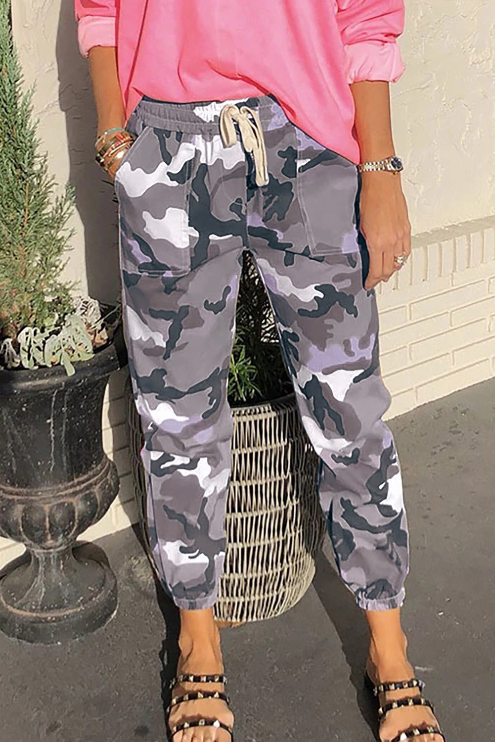 neon camo joggers