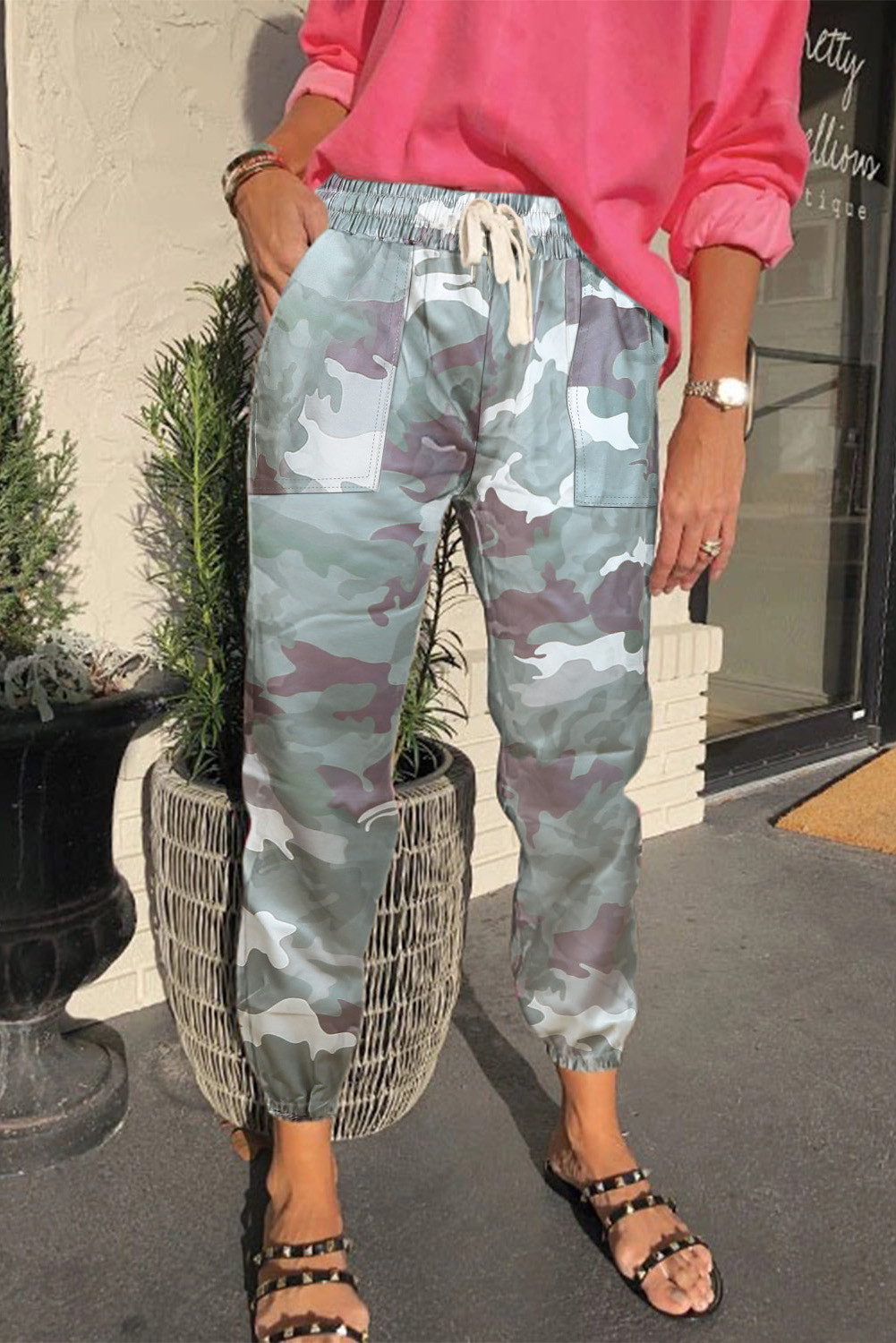 neon camo joggers