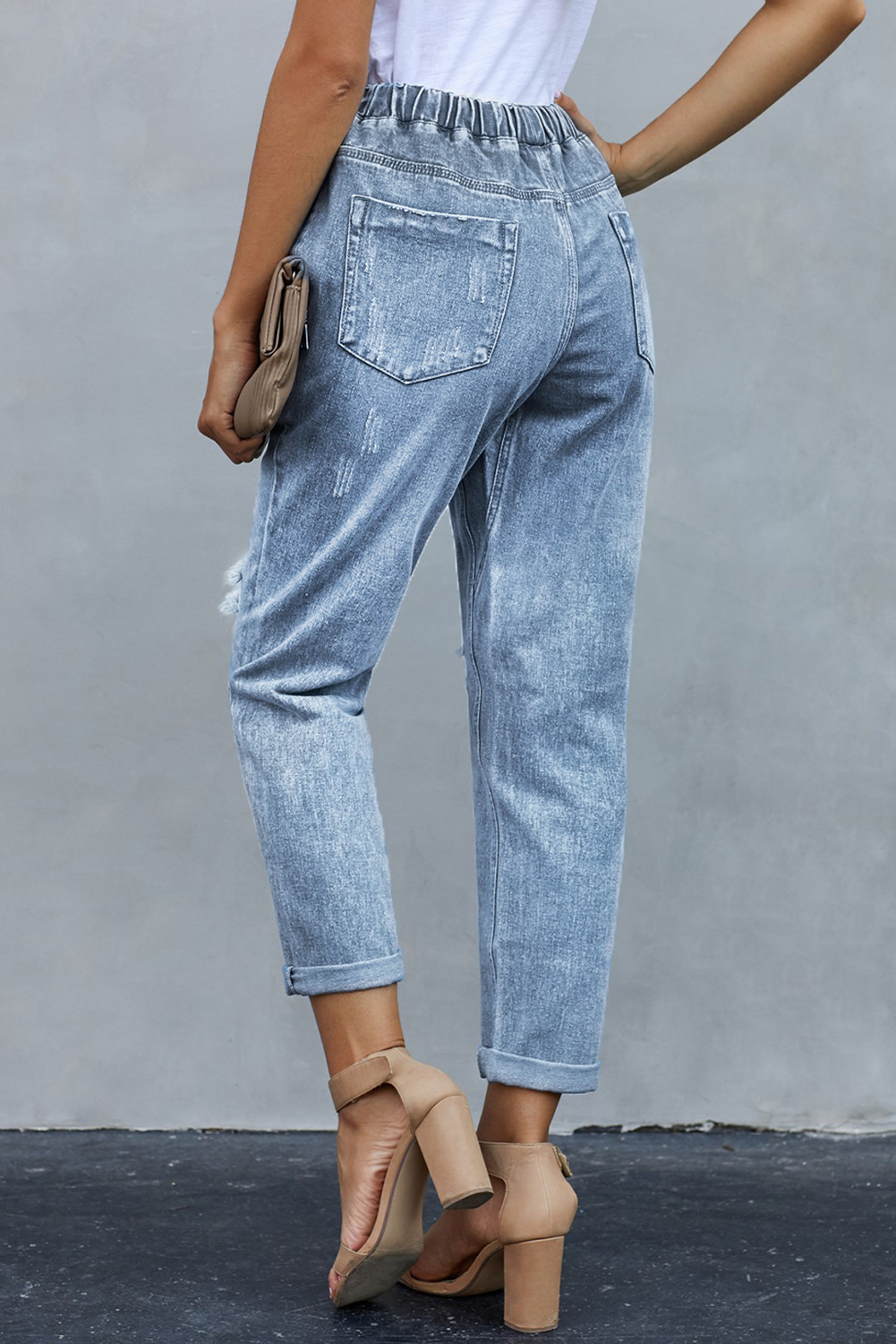 blue denim jogger jeans