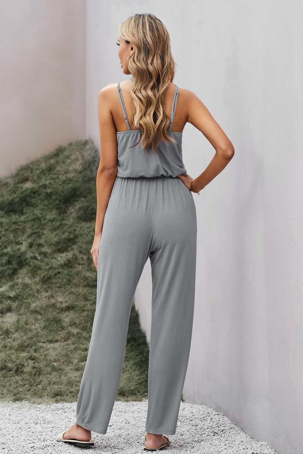 spaghetti strap jumpsuit