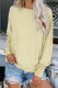 Apricot French Terry Cotton Blend Pullover Sweatshirt