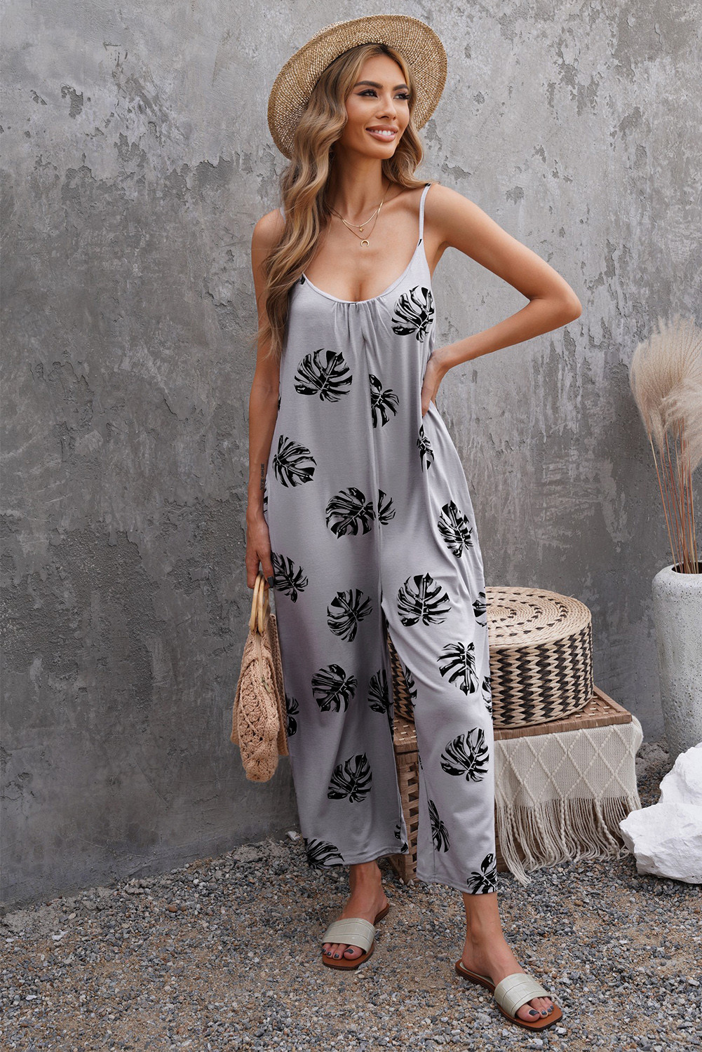 spaghetti strap jumpsuit