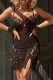 Black Spaghetti Strap Lace Bodycon Mini Dress with Slit