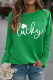 Зеленая толстовка с принтом Lucky Clover с графическим принтом St. Patrick's Day