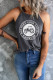 Gray Support Your Local Farmers Car Print Graphic Tank Top