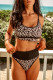 Leopard Panel High Waisted Swimsuit