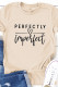 Khaki PERFECTLY imperfect Heart Print Crew Neck T Shirt