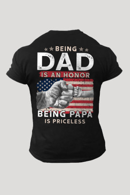 Black Being Dad Is Honor Papa Is Priceless Graphic Father's Day Shirt