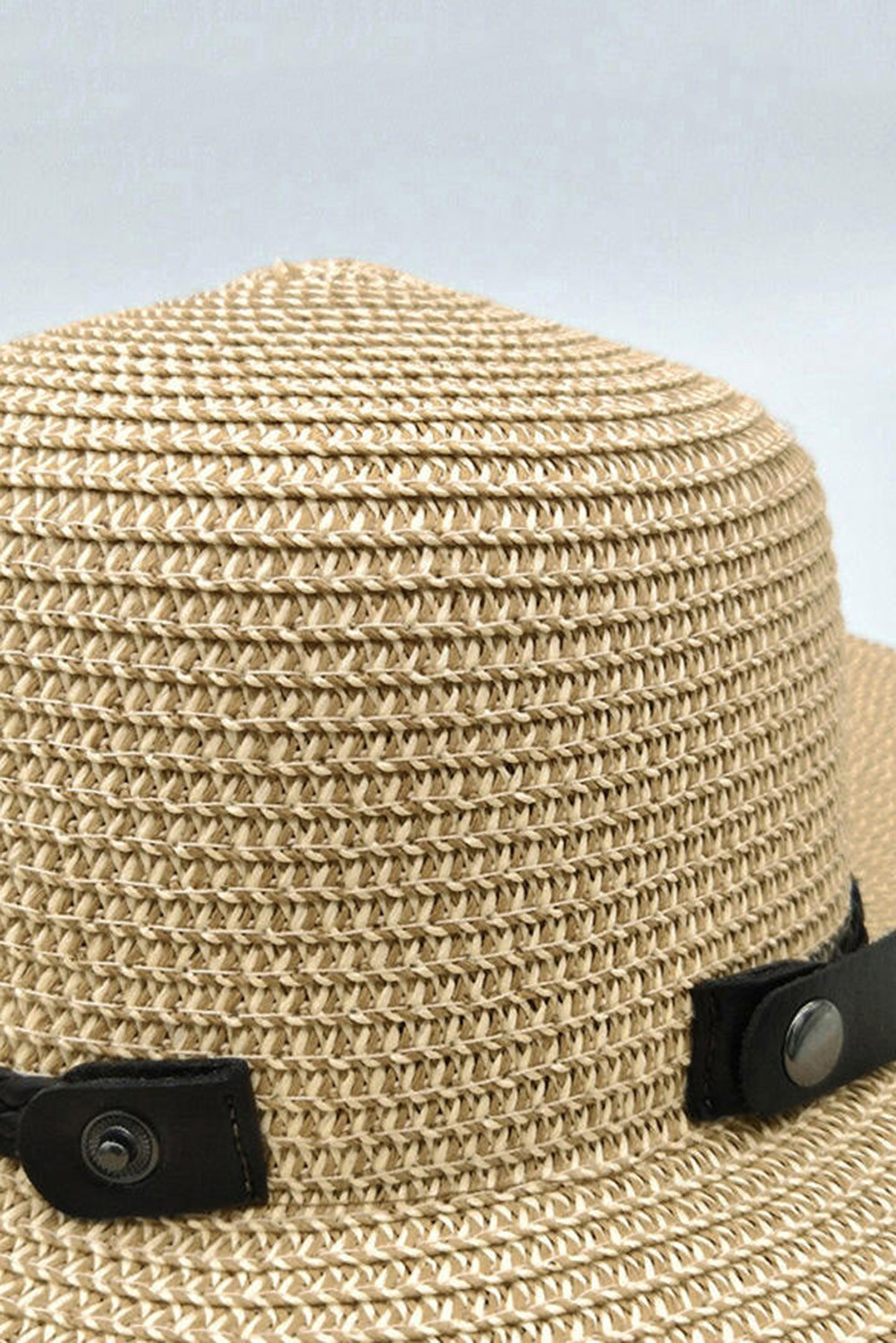 米色时尚可折叠宽檐夏季草帽 LC02507