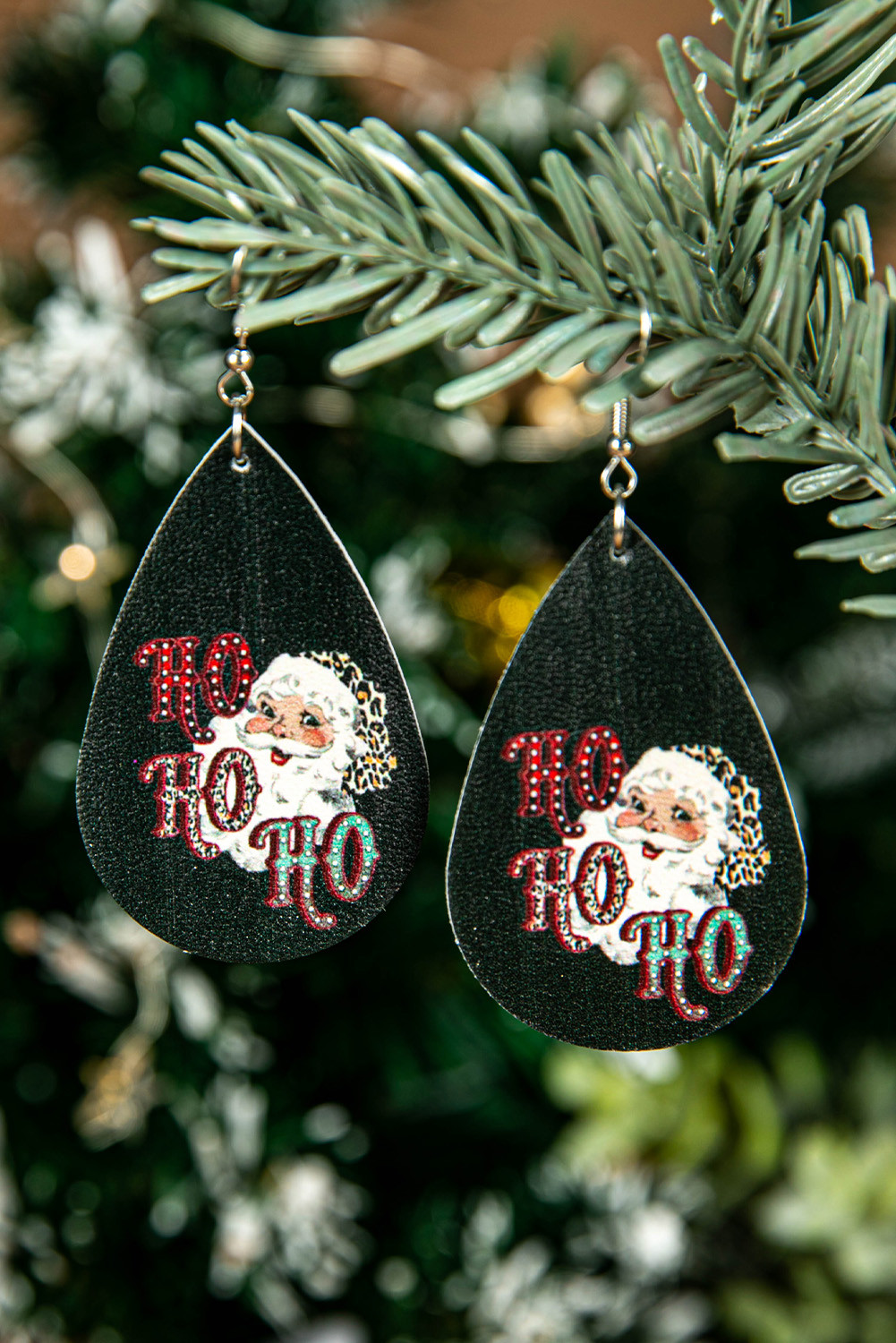 圣诞老人印花吊式耳环 LC013300