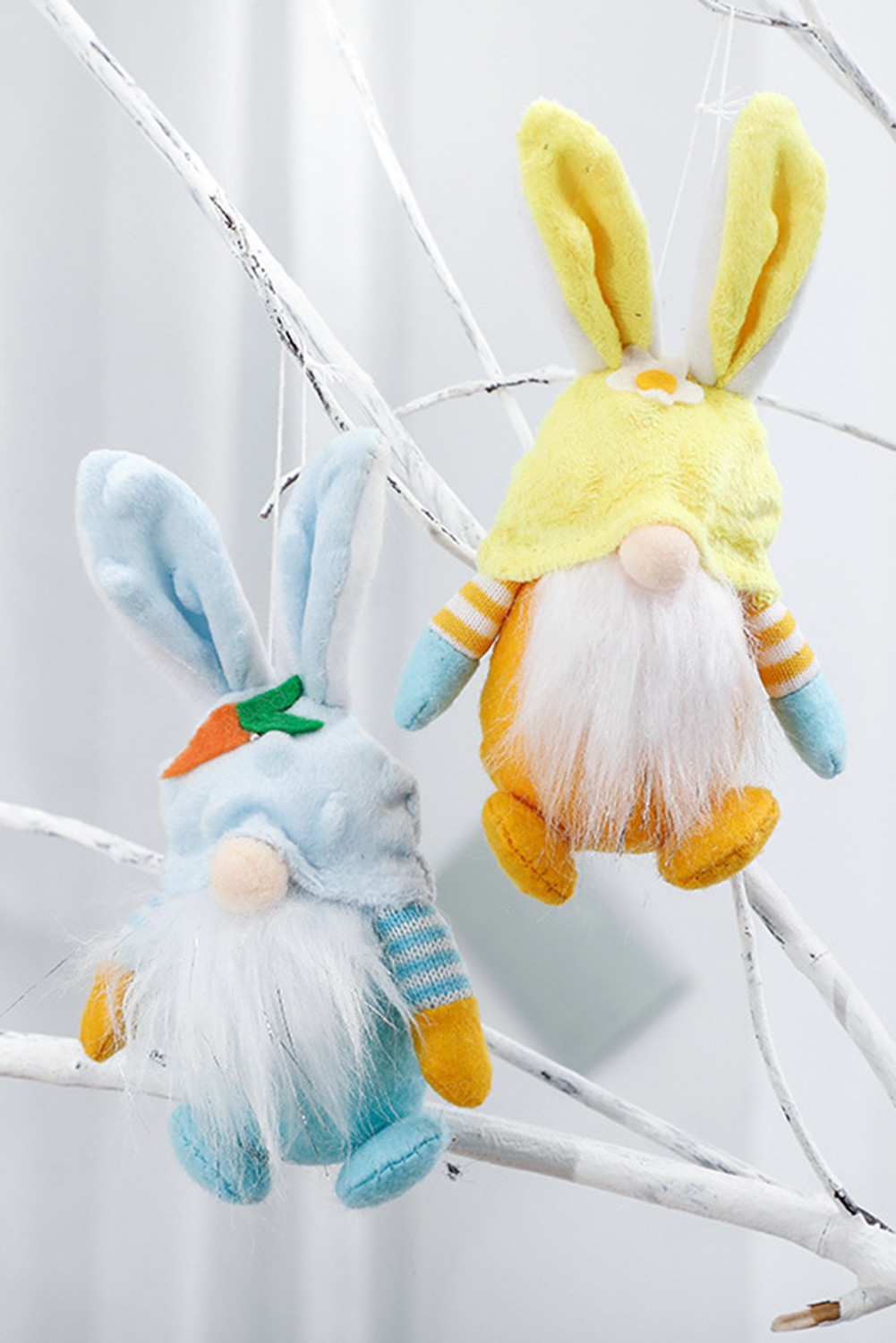 黄色可爱复活节兔子吊坠家居装饰品 BH05014