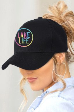 黑色 Lake Life 时尚棒球帽