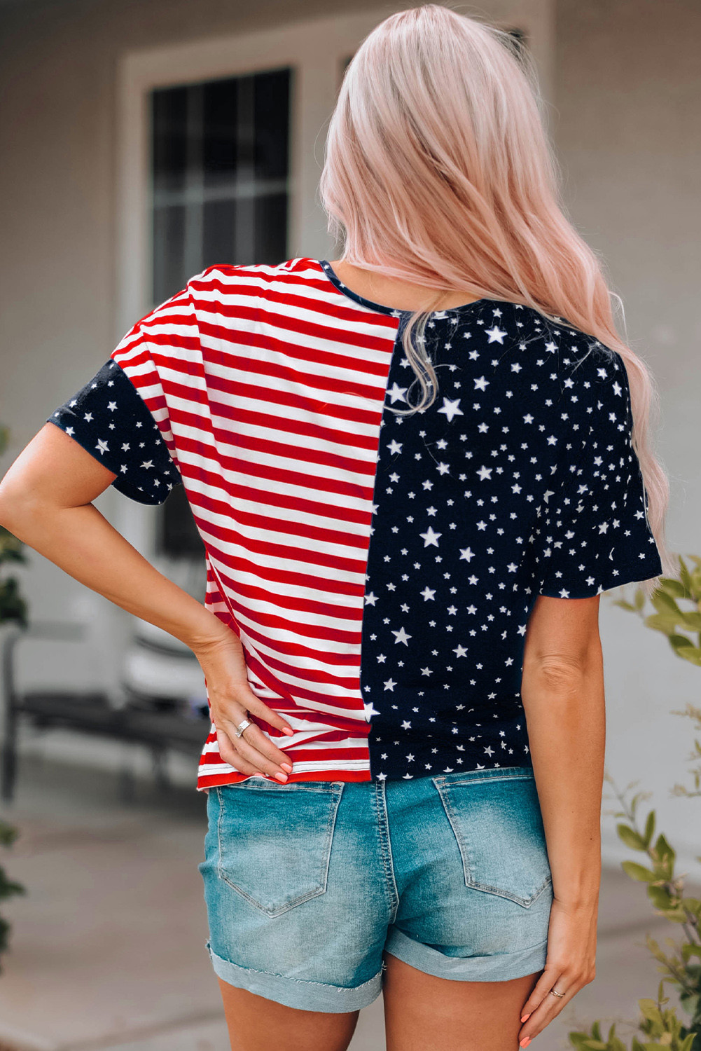 July 4th Stars and Stripes USA Flag Tee LC2526256