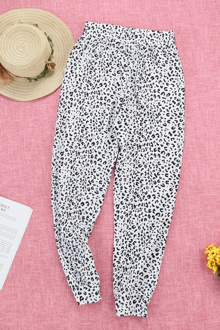 pink leopard joggers