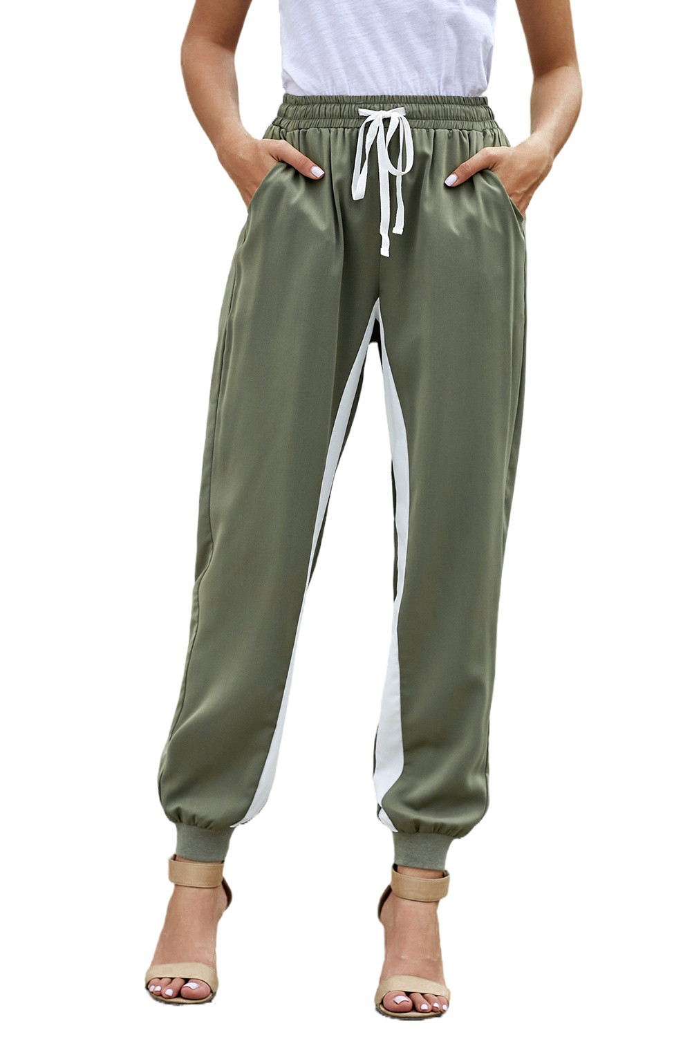 striped drawstring pants mens