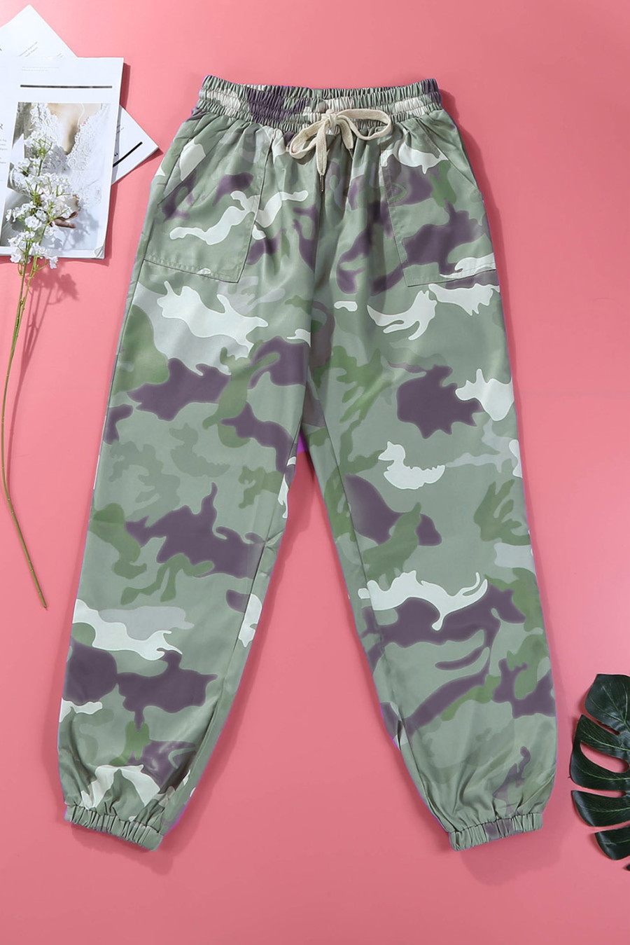 neon camo joggers