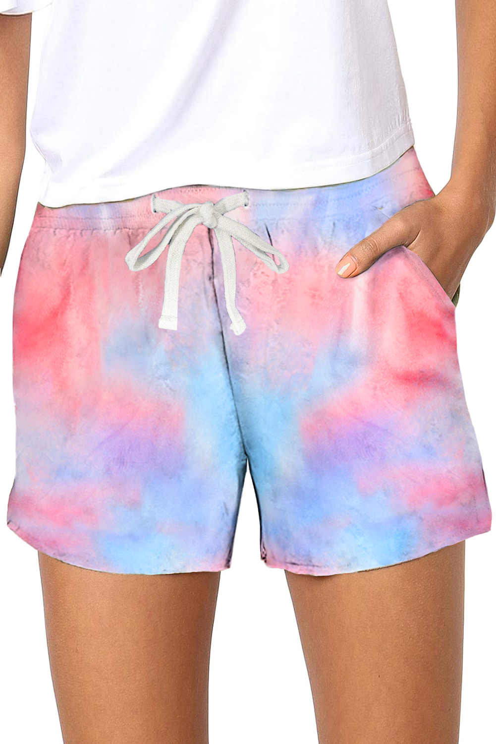 US$ 6.75 Multicolor Tie Dye Casual Shorts Wholesale