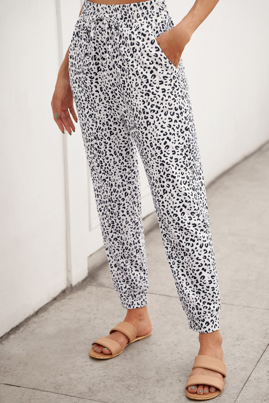 pink leopard joggers