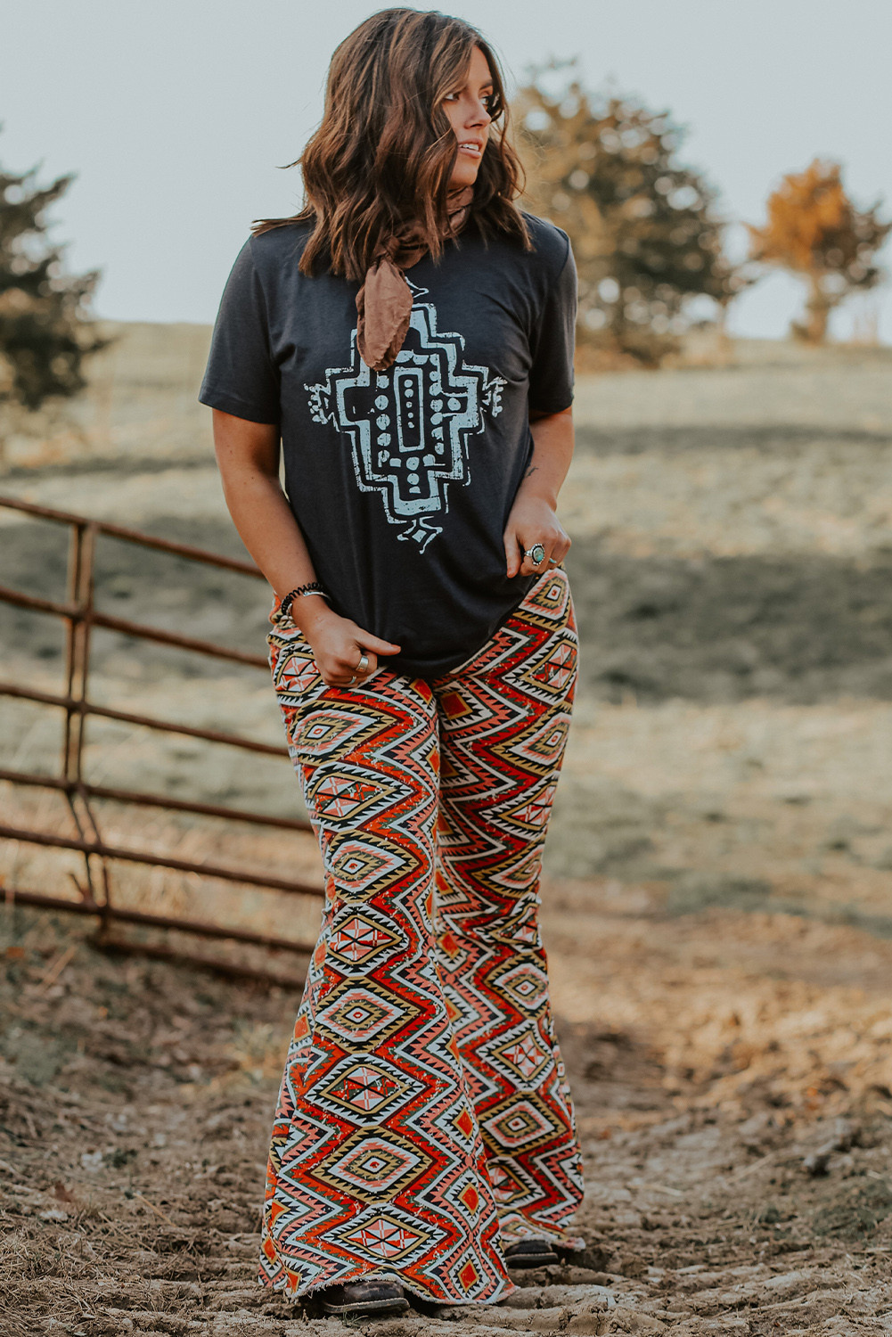 burnt orange bell bottoms