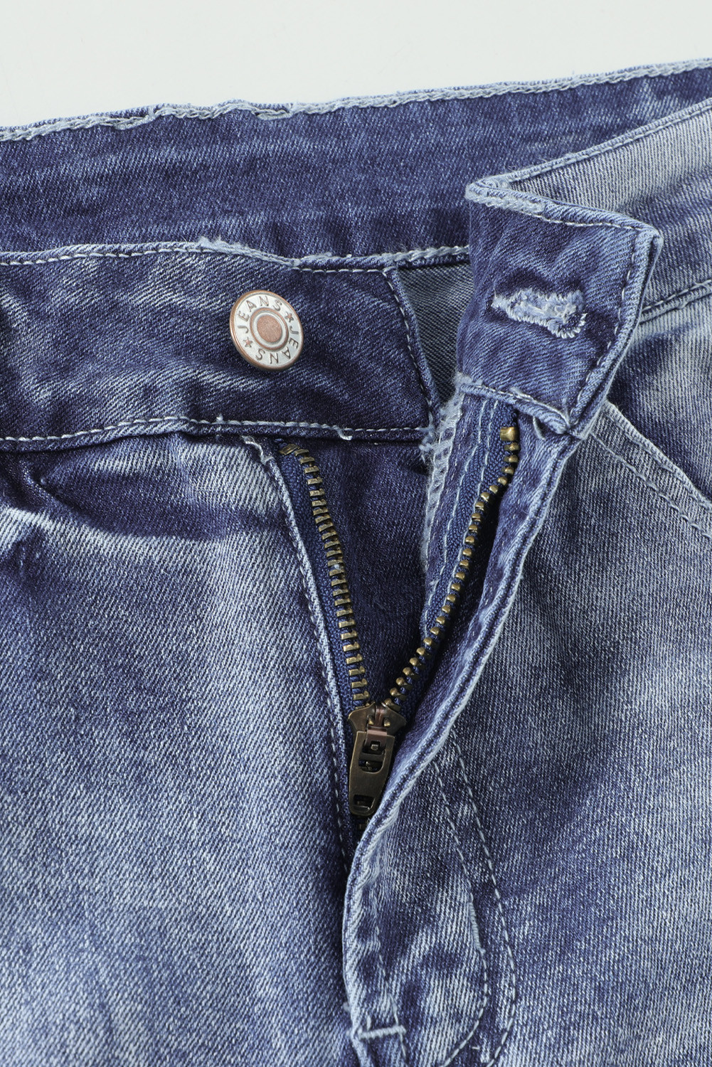 blue high rise flare jeans