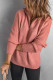 Pink Zip Neck Knitted Sweater