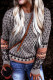 Crew Neck Printed Pullover Sweater