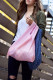 Pink Striped Reusable Foldable Eco Cloth Shopping Bag