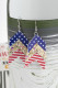 Multicolor Sequined Five Pointed Star Flag Earrings Super Shiny Earrings