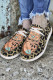 Leopard Causal Floral Flat Lace Up Sneaker