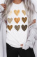 White Crew Neck Oil Painting Love Heart Graphic Tee