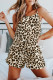 Leopard Casual Digital Print Tank Top and Shorts Loungewear Set