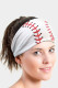 White Casual Baseball Element Hairband