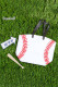 White Active Baseball Print Shoulder Bag