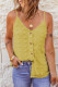 Yellow Casual Button Front Swiss Dot Camisole
