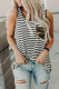 Camo Stripes Shirt Sleeveless Scoop Neck Tank Top for Women