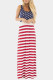 American Flag Print Sleeveless U Neck Long Tank Dress