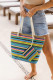 Multicolor Bohemian Colorful Large-capacity Canvas Beach Shoulder Bag