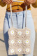 Apricot Bohemian Crochet Flower Hand Shoulder Bag