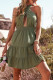 Green Sexy Ruffled Hem Halter Backless Summer Dress