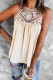 Apricot Casual Crochet Lace Tank Top