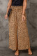 Cheetah Casual Wide Leg Pant with Pocket