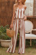Stripe Casual Camisole and Drawstring Elastic Waist Pant Set