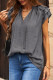 Gray V Neck Tiered Ruffle Sleeve Summer Top for Women