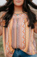 Tribal Print Color Block Bohemian Plus Size Clothing for Women