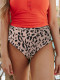 Braguita de bikini con control de abdomen y cintura alta de leopardo
