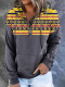 Sudadera con capucha colorblock aztec con cordón