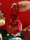 Bolsa de regalo con lazo gráfico de letra de decoración de lazo navideño