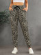 Pantalones slim de cintura alta con estampado de leopardo