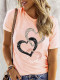 Camiseta rosa con estampado de corazones de San Valentín